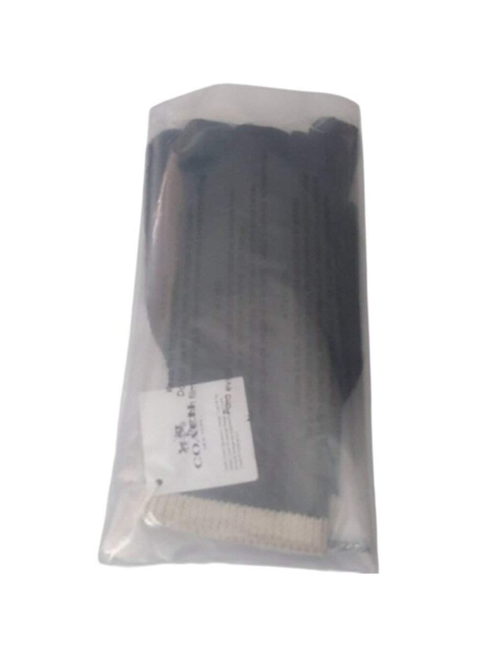 Coach F76490 Color blocked Knit Tech Gloves, Cream/Black - Picture 4 of 4